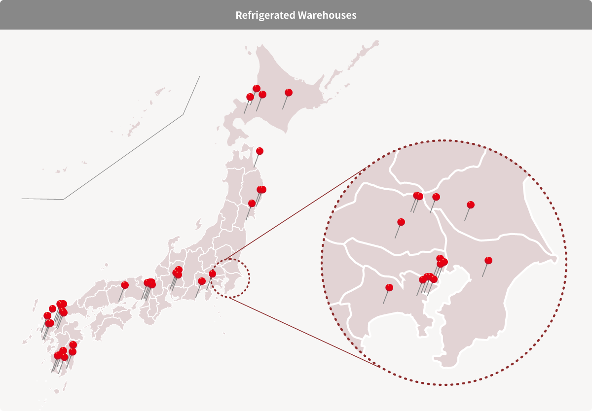 Refrigerated Warehouses Map