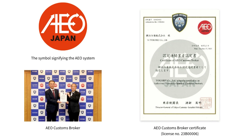 The symbol signifying the AEO system / AEO Customs Broker certificate (license no. 23B00006)